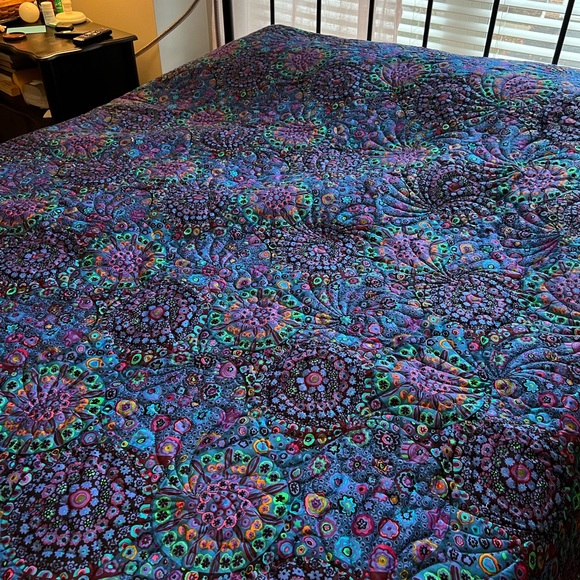 Handmade Appalachian Quilt Queen Size Reversible Boho - Picture 11 of 11